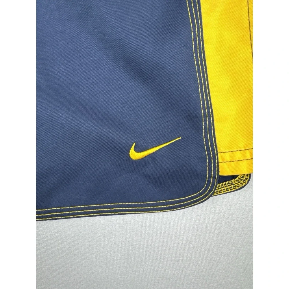 Vintage Y2K Nike Swim Trunks Men's XXL Gray Swoosh Board Shorts Silver Tag